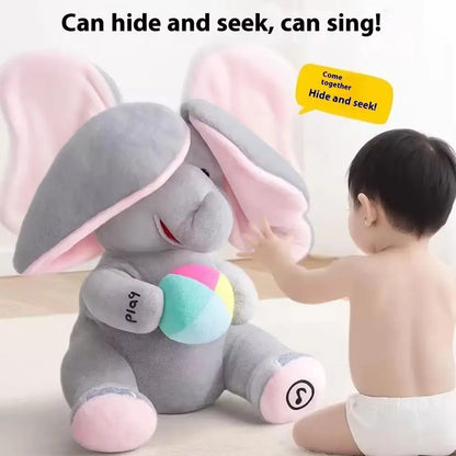 Singing Elephant Plush Toy – Interactive Hide & Seek Musical Toy