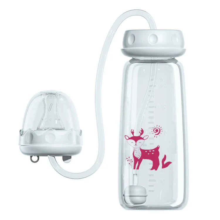 Hands-Free Baby Feeding Bottle – Anti-Colic Nursing System