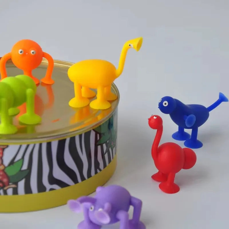Suction Cup Monster Animal Fidget Toy (9-Pieces)