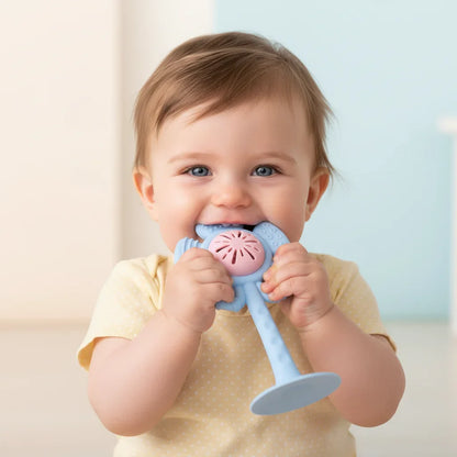 BloomGrip Silicone Baby Teether & Sensory Rattle Toy