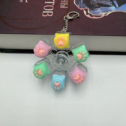 PurrPress - Cat Paw Mechanical Keycap Fidget Keychain