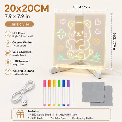 LED Acrylic Drawing & Message Board for Kids
