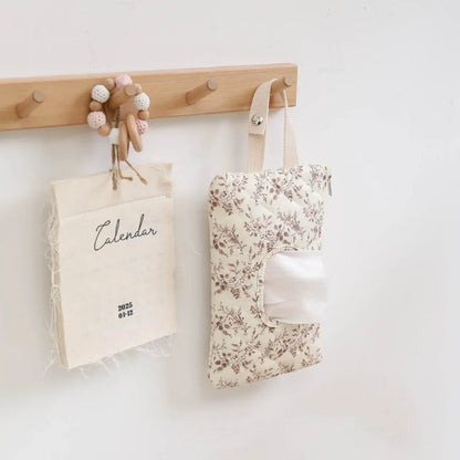 Floral Stroller Tissue & Wet Wipes Organiser